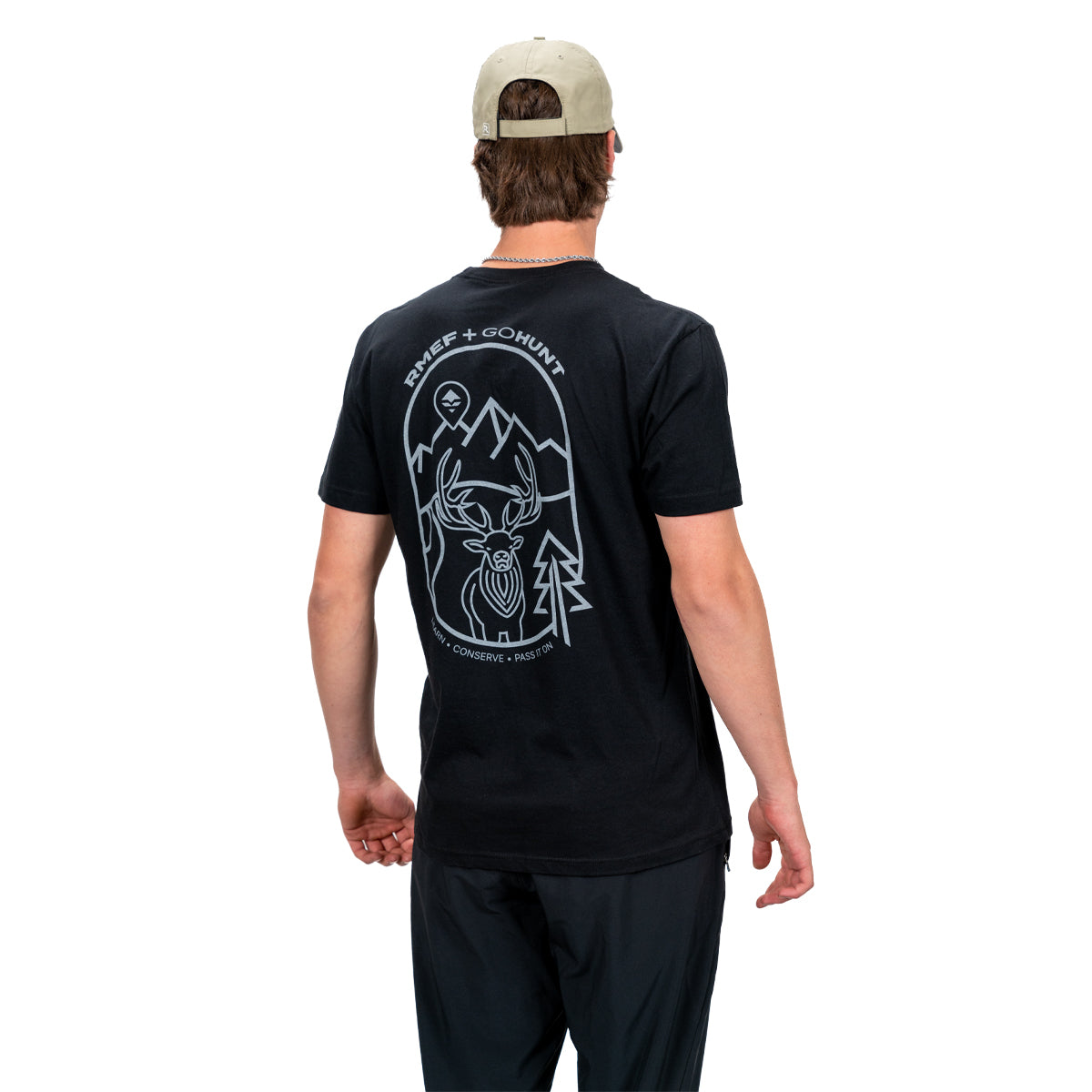 GOHUNT RMEF Bull T-shirt in Black by GOHUNT | GOHUNT - GOHUNT Shop