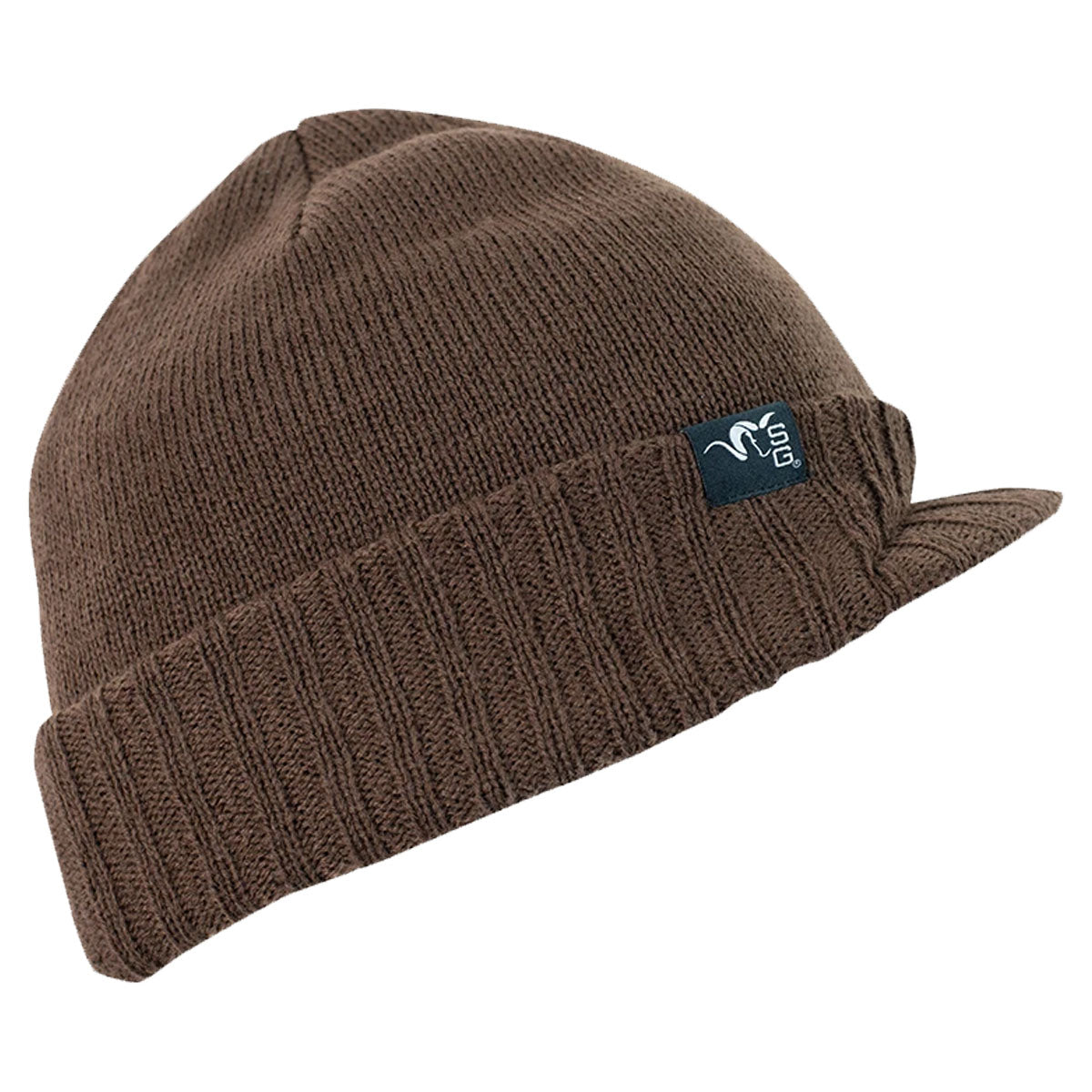 Brim Hat Merino Wool Brimmed Beanie Stone Glacier Ram Brimmed