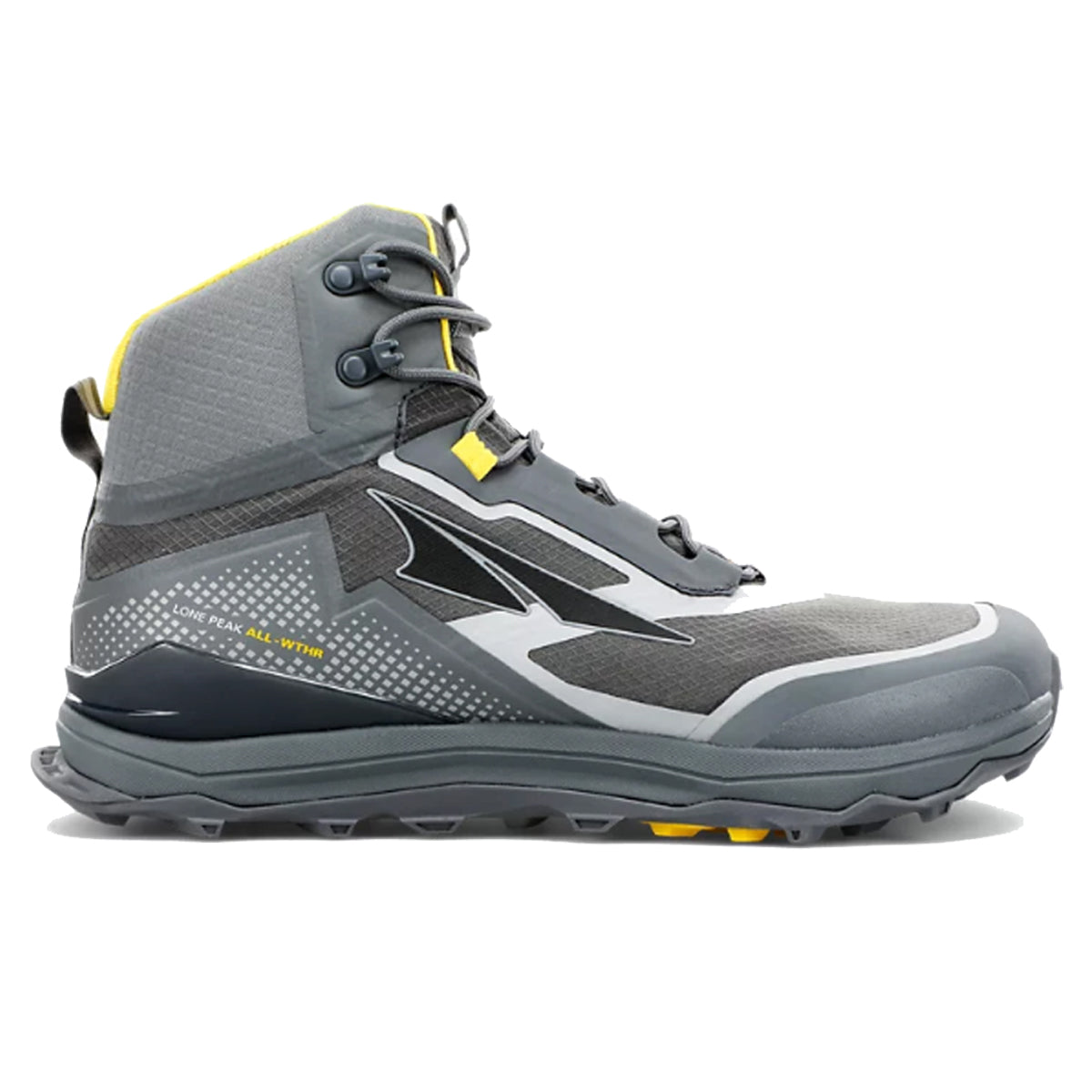 Altra Lone Peak All-WTHR Mid in Gray & Yellow by GOHUNT | Altra - GOHUNT Shop