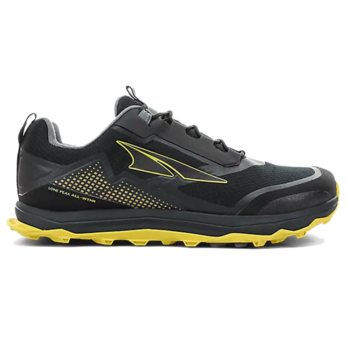 Altra Lone Peak All-WTHR Low in Black & Yellow by GOHUNT | Altra - GOHUNT Shop