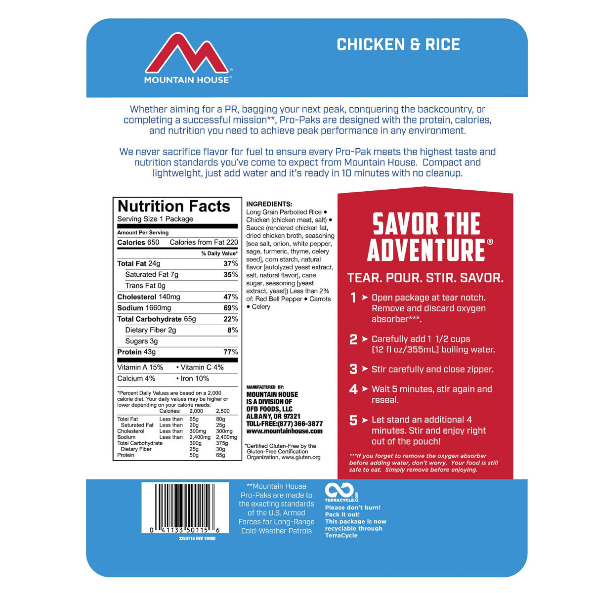 Mountain House Chicken & Rice Pro-Pak in  by GOHUNT | Mountain House - GOHUNT Shop