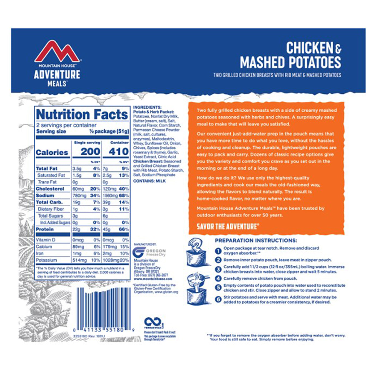 Mountain House Chicken & Mashed Potatoes in Mountain House Chicken & Mashed Potatoes by Mountain House | Camping - goHUNT Shop by GOHUNT | Mountain House - GOHUNT Shop