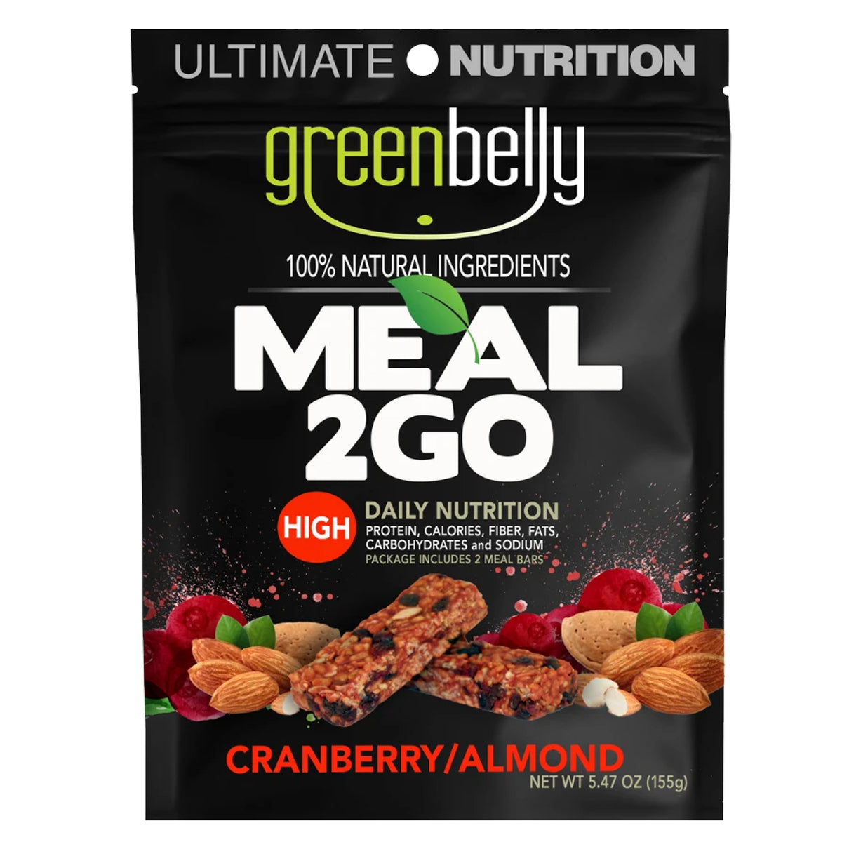 Greenbelly Meals Cranberry Almond Bars in  by GOHUNT | Greenbelly Meals - GOHUNT Shop
