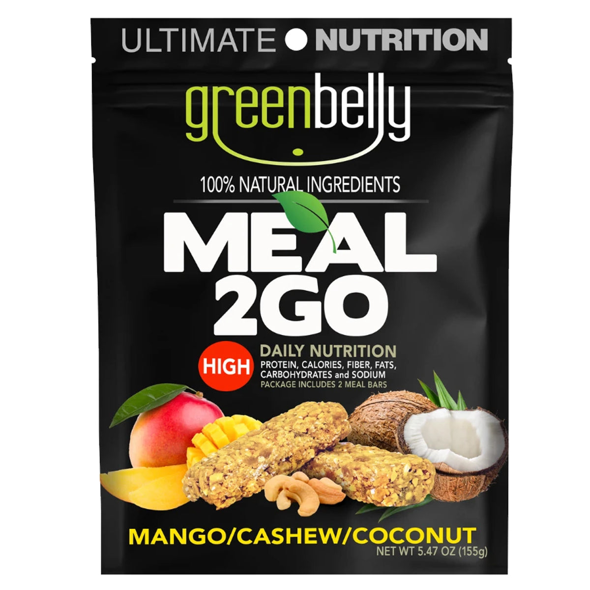 Greenbelly Meals Mango Cashew Coconut Bars