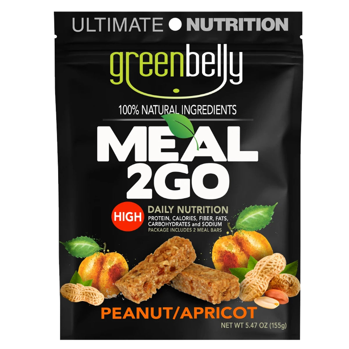 Greenbelly Meals Peanut Apricot Bars in  by GOHUNT | Greenbelly Meals - GOHUNT Shop