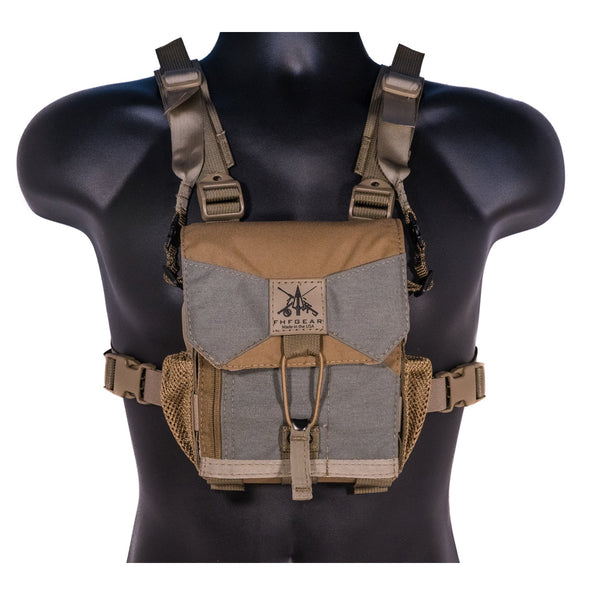 fhf gear bino harness Pro-M Größe:Large 57-61 cm Fahrradhelm mit Visier, Bremslicht lined interior Bi 70 olive matt