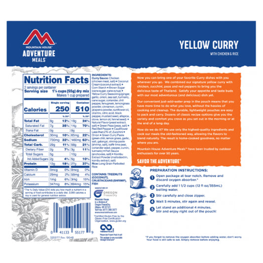 Another look at the Mountain House Yellow Curry
